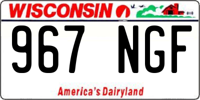 WI license plate 967NGF