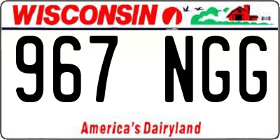 WI license plate 967NGG