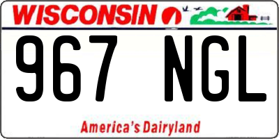 WI license plate 967NGL
