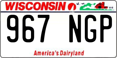 WI license plate 967NGP