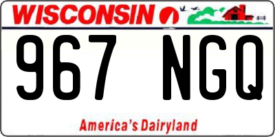 WI license plate 967NGQ