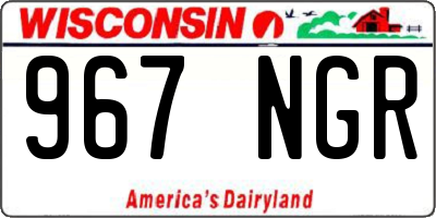 WI license plate 967NGR