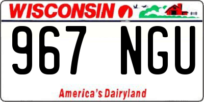 WI license plate 967NGU