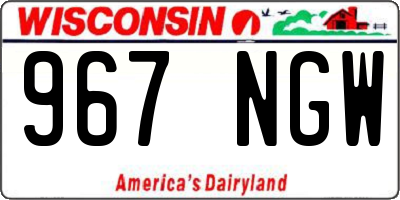 WI license plate 967NGW