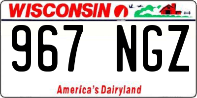 WI license plate 967NGZ