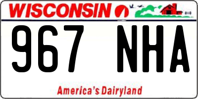 WI license plate 967NHA