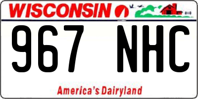 WI license plate 967NHC
