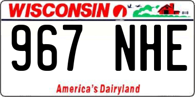 WI license plate 967NHE