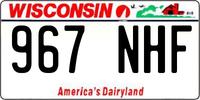 WI license plate 967NHF