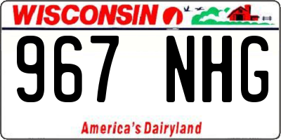 WI license plate 967NHG