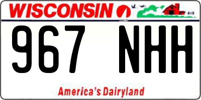 WI license plate 967NHH