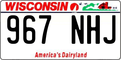 WI license plate 967NHJ