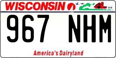 WI license plate 967NHM
