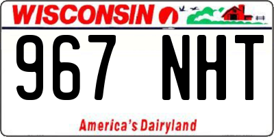 WI license plate 967NHT
