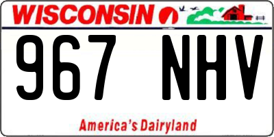 WI license plate 967NHV