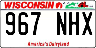 WI license plate 967NHX