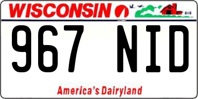 WI license plate 967NID