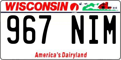 WI license plate 967NIM