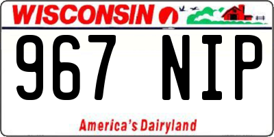 WI license plate 967NIP