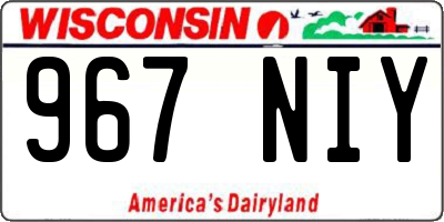 WI license plate 967NIY