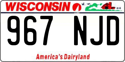 WI license plate 967NJD