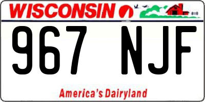 WI license plate 967NJF
