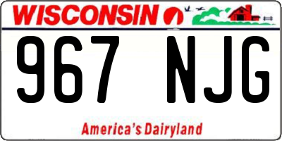 WI license plate 967NJG