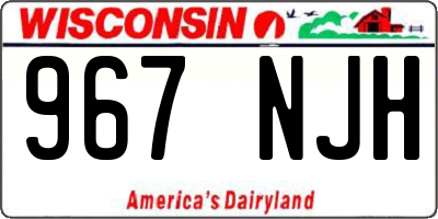 WI license plate 967NJH
