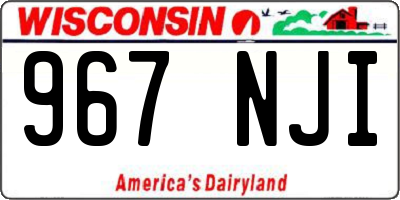 WI license plate 967NJI