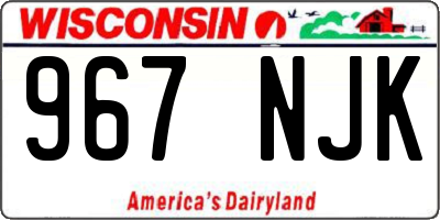 WI license plate 967NJK
