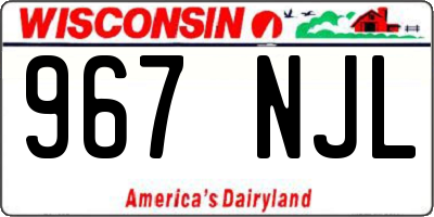 WI license plate 967NJL