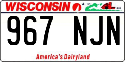 WI license plate 967NJN