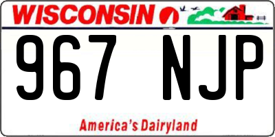WI license plate 967NJP