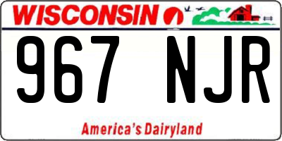 WI license plate 967NJR