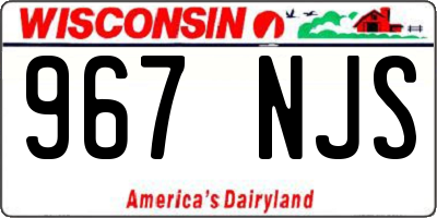 WI license plate 967NJS