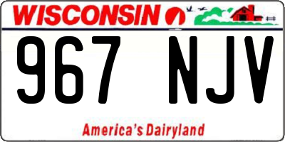 WI license plate 967NJV