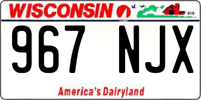 WI license plate 967NJX