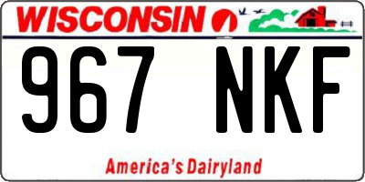 WI license plate 967NKF