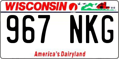 WI license plate 967NKG