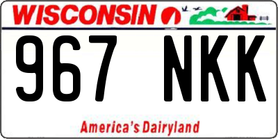 WI license plate 967NKK