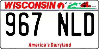 WI license plate 967NLD