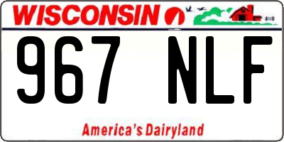 WI license plate 967NLF