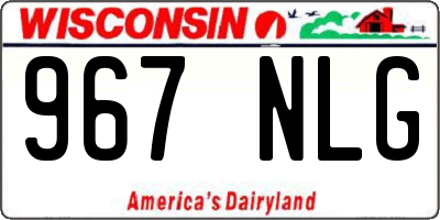 WI license plate 967NLG