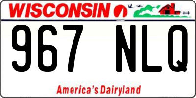 WI license plate 967NLQ