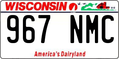 WI license plate 967NMC