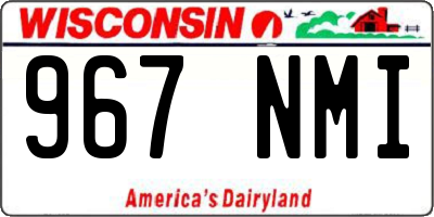 WI license plate 967NMI