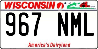 WI license plate 967NML