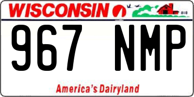 WI license plate 967NMP