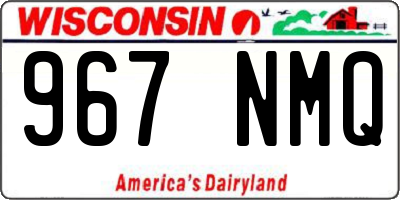 WI license plate 967NMQ