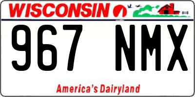 WI license plate 967NMX